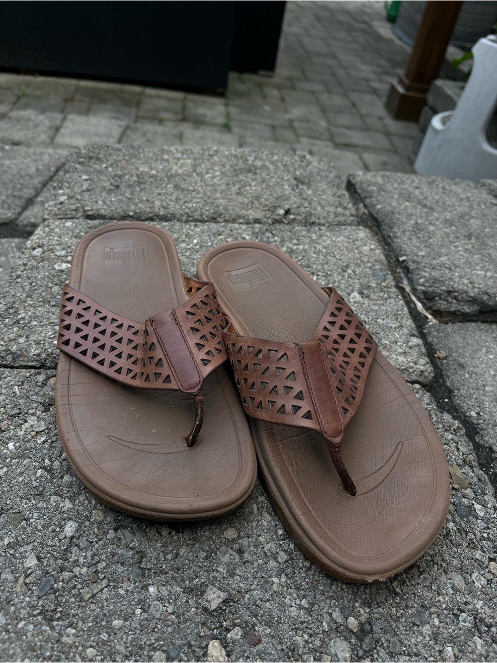 Fitflop Leather Lattice Surfa Womens Sandals